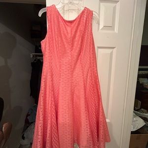 Peach zip up dress